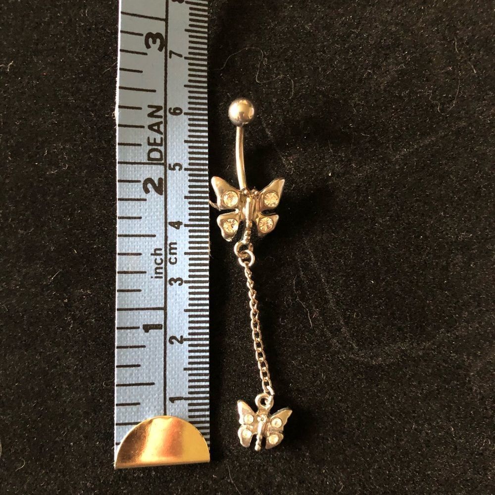 Butterfly navel ring